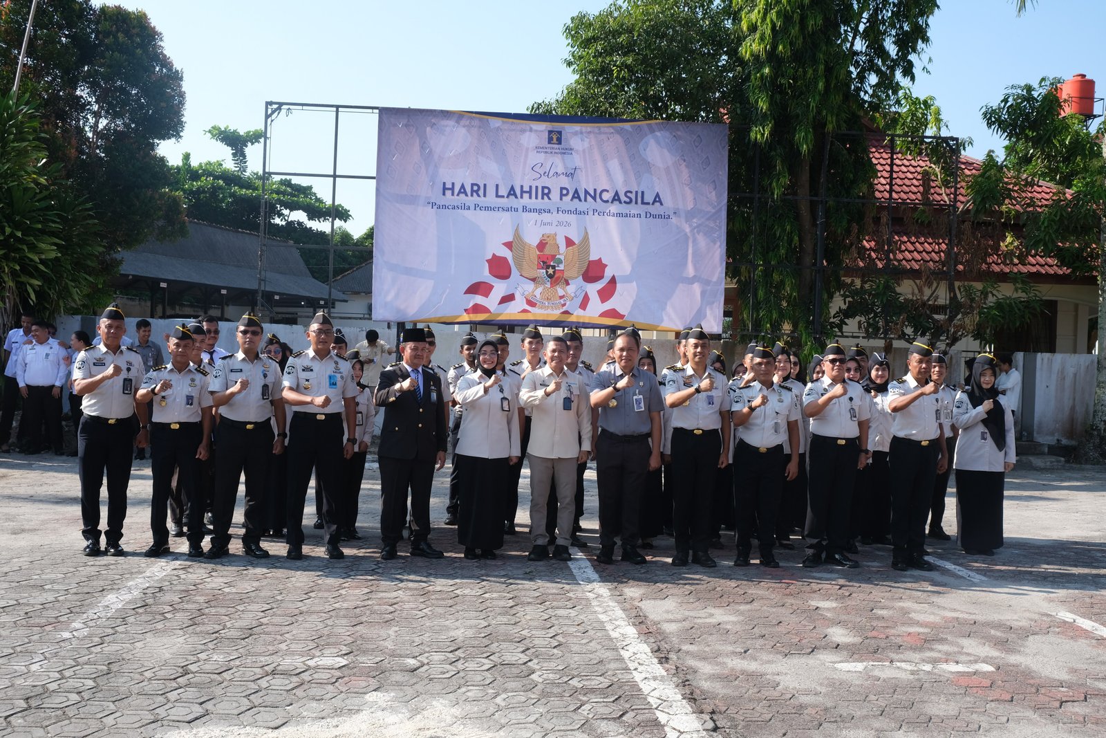 Peringati Hari Lahir Pancasila, Kanwil Ditjenpas Babel Ikuti Upacara Gabungan