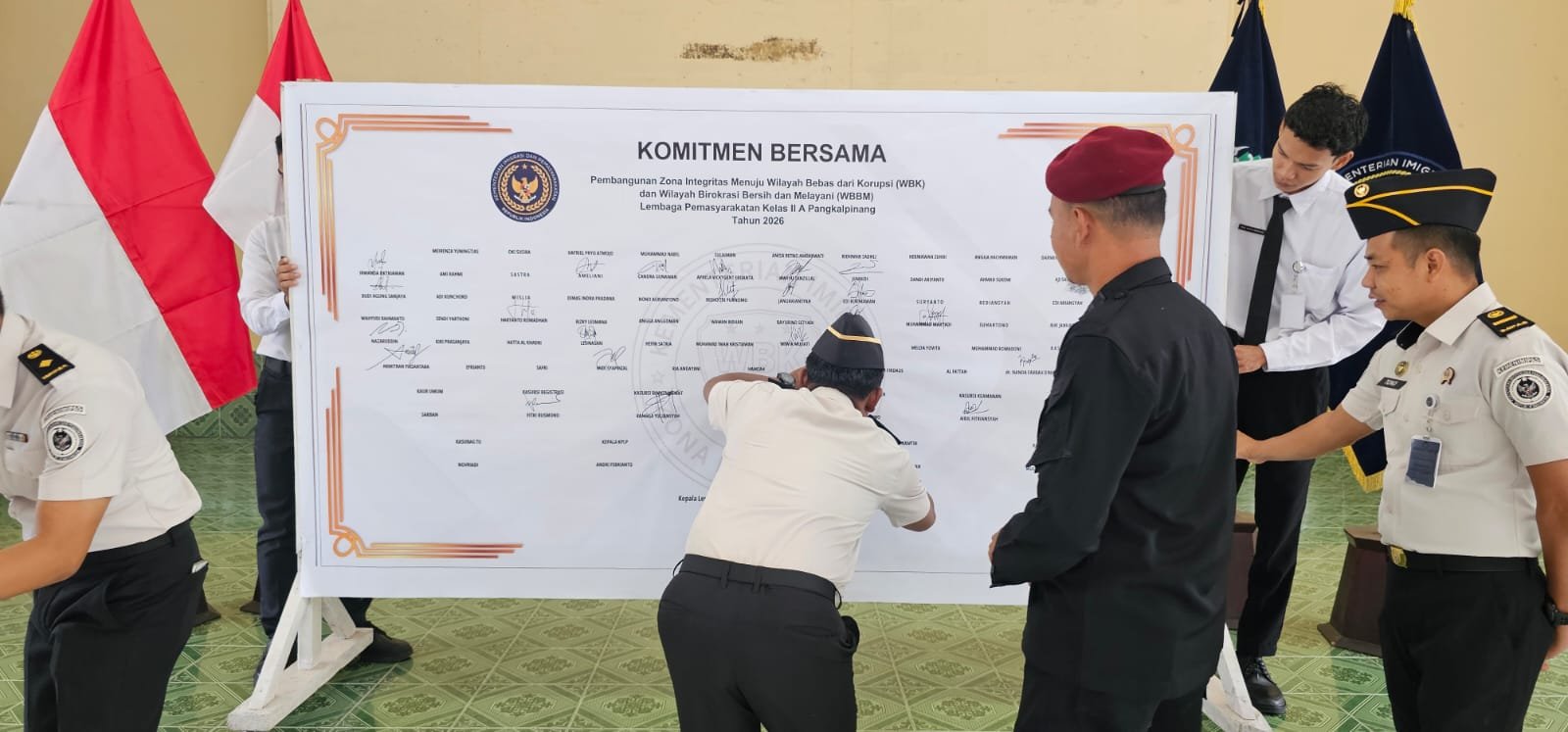 Teken Komitmen ZI, Kalapas Pangkalpinang Tegaskan Layanan Publik Zero Rupiah